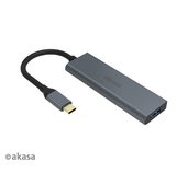 AKASA - externí USB hub - USB typ-C na 4 x USB 3.0 foto