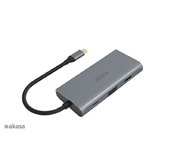 AKASA - externí USB hub - USB typ-C na 9-in-1 foto