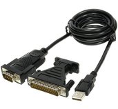 PremiumCord USB 2.0 - RS 232 převodník krátký, osazen chipem od firmy FTDI foto