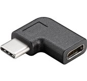 PremiumCord USB 3.1 C/male - C/female zahnutý konektor 90° foto