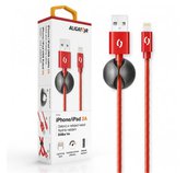 ALIGATOR PREMIUM Datový kabel 2A, Lightning červený foto