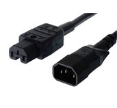 PremiumCord Kabel síťový prodlužovací, IEC320 C14 - C15, 2m foto