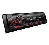 Pioneer autorádio s USB a Bluetooth červené foto