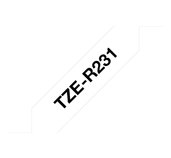 TZE-R231, černý tisk na bílé, šířka 12 mm foto
