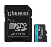 128GB microSDXC Kingston Canvas Go! Plus A2 U3 V30 170MB/s + adapter foto