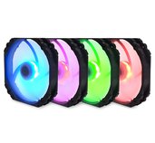 SCYTHE KF1425FD18R-P Kaze Flex 140 mm Round RGB PWM Fan 300-1800 rpm foto