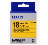 Epson Label Cartridge Pastel LK-5YBP Black/Yellow 18mm (9m) foto