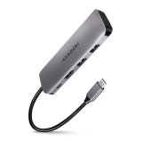 AXAGON HMC-5, USB 3.2 Gen 1 hub, porty 2x USB-A, HDMI, SD/microSD slot, PD 100W, kabel USB-C 20cm foto