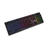 Polomechanická herní klávesnice C-TECH Iris (GKB-08), casual gaming, CZ/SK, duhové podsvícení, USB foto