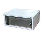 19”rozvaděč jednodílný 4U/400mm FLAT-PACK skl.dv. foto