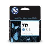 HP 712 Inkoustová náplň azurová; 3ED67A foto