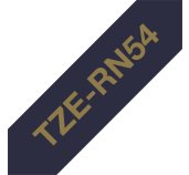 Brother TZE-RN54, zlatá na námoř.modré, 24 mm, textilní páska foto