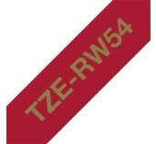 Brother TZE-RW54 zlatá na vínově červené, 24 mm, textilní páska foto