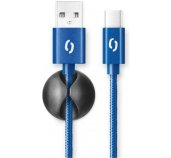 ALIGATOR PREMIUM 2A kabel, USB-C, modrá foto