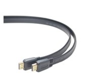 PremiumCord HDMI High Speed + Ethernet plochý kabel, zlacené konektory, 1,5m foto