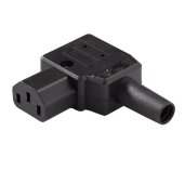 Konektor síťový 230V/F IEC C13, zahnutý 90° foto