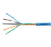 Kabel U/UTP Cat.6 4x2xAWG24 300 MHz, LS0H modrý, Eca foto