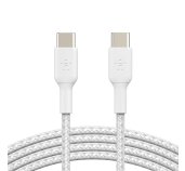 BELKIN kabel oplétaný USB-C - USB-C, 1m, bílý foto