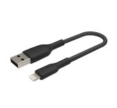 BELKIN kabel oplétaný USB-A - Lightning 15cm, čern foto