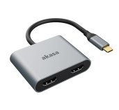 AKASA - adaptér Type-C na dual HDMI MST foto