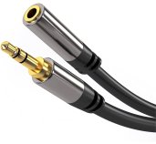 PremiumCord HQ stíněný prodlužovací kabel Jack 3.5mm - Jack 3.5mm M/F 3m foto