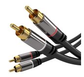 PremiumCord HQ stíněný kabel 2x CINCH-2x CINCH M/M 3m foto