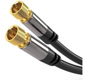 PremiumCord Satelitní antenní HQ kabel F male - F male (135 dB) 4x stíněný 3m foto