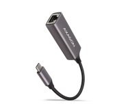 AXAGON ADE-TRC, USB-C 3.2 Gen 1 - Gigabit Ethernet síťová karta, auto instal, titanově šedá foto