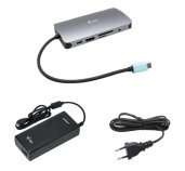i-tec USB-C Metal Nano Dock HDMI/VGA with LAN, Power Delivery 100 W + zdroj 112W foto