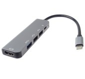 PremiumCord USB-C na HDMI + USB3.0 + 2x USB2.0 + PD(power delivery) adaptér foto