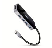 AXAGON HMC-6H4A, USB 3.2 Gen 1 hub, porty 4x USB-A, HDMI 4k/30Hz, PD 100W, kabel USB-C 20cm foto