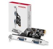 AXAGON PCEA-S2N, PCIe řadič - 2x sériový port (RS232) 250 kbps, vč. LP foto