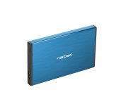 Externí box pro HDD 2,5” USB 3.0 Natec Rhino Go, modrý, hliníkové tělo foto