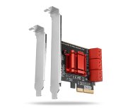 AXAGON PCES-SA6, PCIe řadič - 6x interní SATA 6G port, ASM1166, SP & LP foto