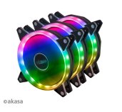 přídavný ventilátor Akasa Vegas AR7 LED 12 cm kit foto