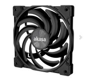 přídavný ventilátor Akasa 12 cm Alucia XS12 černý foto