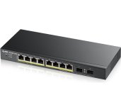 ZYXEL 8xGb+2xSFP fanless POE switch GS1900-10HP v2 foto