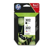HP 302 combo černá + barevná ink. náplň X4D37AE foto