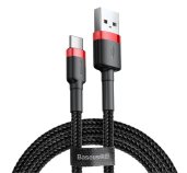 Baseus CATKLF-B91 Cafule Kabel USB-C 3A 1m Red/Black foto