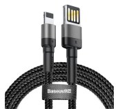 Baseus CALKLF-HG1 Cafule Kabel USB to Lightning Double Sided 1.5A 2m Grey/Black foto