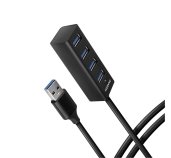 AXAGON HUE-M1AL, 4x USB 3.2 Gen 1 MINI hub, kovový, kabel USB-A 1.2m foto