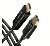 AXAGON RVD-HI14C2, DisplayPort -> HDMI 1.4 redukce / kabel 1.8m, 4K/30Hz foto