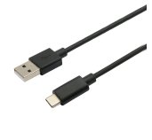Kabel C-TECH USB 2.0 AM na Type-C kabel (AM/CM), 1m, černý foto