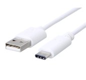 Kabel C-TECH USB 2.0 AM na Type-C kabel (AM/CM), 1m, bílý foto