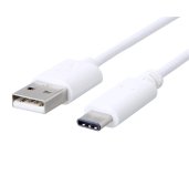 Kabel C-TECH USB 2.0 AM na Type-C kabel (AM/CM), 2m, bílý foto