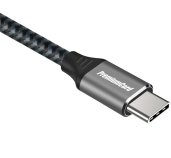 PremiumCord Kabel USB-C M/M, 100W 20V/5A 480Mbps bavlněný oplet, 0,5m foto