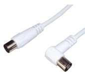 PremiumCord TV kabel M/F 90°, 2m foto