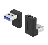 PremiumCord redukce USB-C - USB 3.0 Male, zahnutá foto