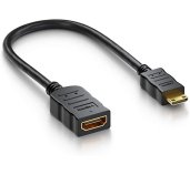 PremiumCord Flexi adaptér HDMI Typ A samice - mini HDMI Typ C samec pro ohebné zapojení foto