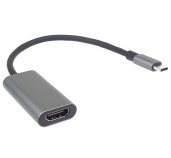PremiumCord Převodník USB-C na HDMI, rozlišení 4K a FULL HD 1080p, kovové pouzdro foto